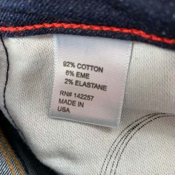 RALEIGH Indigo Cotton Blend Denim Straight Jeans - Picture 3 of 5